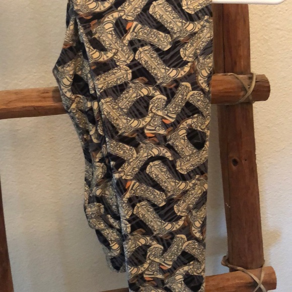 Lularoe leggings cowboy boots OS - Picture 1 of 2